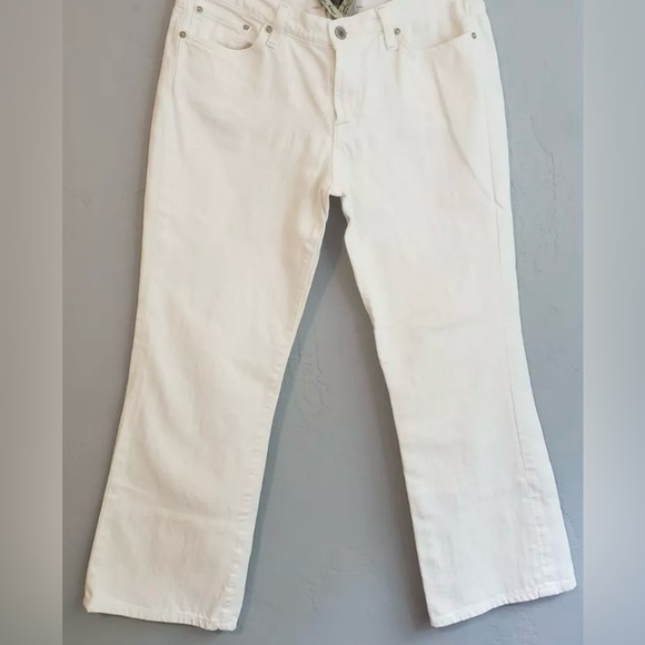 Lucky Brand Sheffield Sweet N Low White Bootcut Jeans Women 16 / 33 spot in pics - Picture 5 of 16